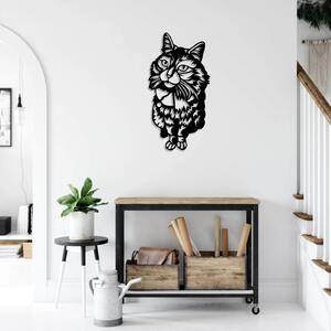 Vsepropejska Kočka dřevěná dekorace na zeď Rozměr (cm): 10 x 5, Typ: Kočka 6, Dekor: Černá
