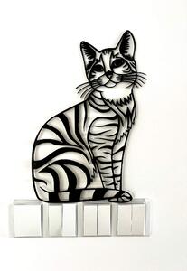Vsepropejska Kočka dřevěná dekorace na zeď Rozměr (cm): 10 x 5, Typ: Kočka 6, Dekor: Černá