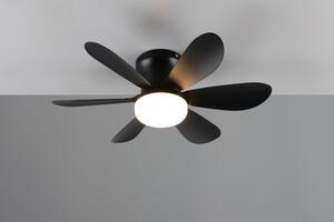 TRIO Reality R67462132 LUND Stropný ventilátor s osvetlením D530mm SMD LED 8W/850lm 2700-6500K černá, dálkový ovladač
