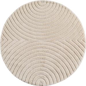 Krémový kulatý koberec s příměsí juty ø 80 cm Art 1122 – Ayyildiz Carpets