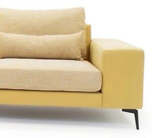 Moderní rohová sedací souprava NICOLE XXL, levá, béžová (enjoy new lux - 1 beige) / žlutá (enjoy new lux - 11 melon)