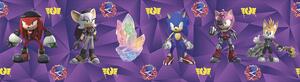 Dětská samolepící bordura na zeď Sonic Prime | 5 m x 13.8 cm | DWBD8039