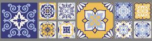 Samolepící bordura na zeď Živý Patchwork | 5 m x 13.8 cm | DWB8461