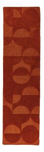 Ručně tkaný vlněný běhoun v terakotové barvě 60x230 cm Gigi – Flair Rugs