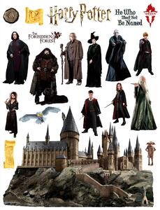 Dětská samolepka na zeď Harry Potter Kouzelné Bradavice | 65 x 85 cm | DDK2347