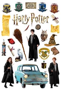 Dětská samolepka na zeď Harry Potter Trio Kouzelníků | 42.5 x 65 cm | DDKM1653