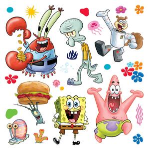 Dětská samolepka na zeď Spongebob Bikini Bottom | 30 x 30 cm | DDKS3951