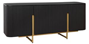 Massive home | Ručně vyrobená komoda GATSBY 160cm retro styl mango, černá zlatá