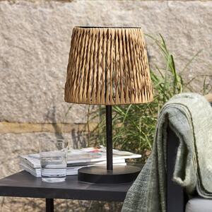 LED solární stolní lampa Cesta 48cm hnědá/černá plast/kov