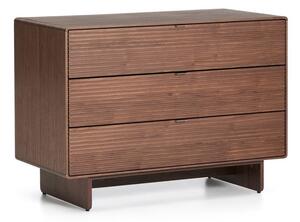 Komoda v dekoru ořechu v tmavě přírodní barvě 101x75x50 cm Norlen – Kave Home
