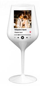 Personalizovaná nerozbitná sklenice s motivem přehrávače