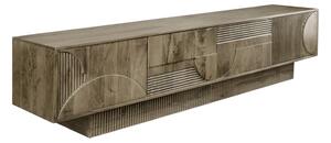 Massive home | TV stolek ART DECO 200cm 3D mangové dřevo, šedá