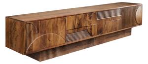 Massive home | TV stolek ART DECO 200cm 3D mangové dřevo hnědá