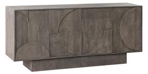 Massive home | Komoda ART DECO 170cm 3D mangové dřevo, šedá