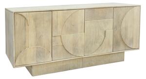 Massive home | Komoda ART DECO 170cm 3D mangové dřevo, přírodní bílá
