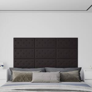 Nástěnné panely 12 ks černé 60 x 30 cm umělá kůže 2,16 m²
