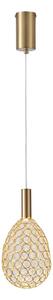 LED Lustr na lanku PERFORATO LED/6,3W/230V 3000K zlatá pr. 14 cm