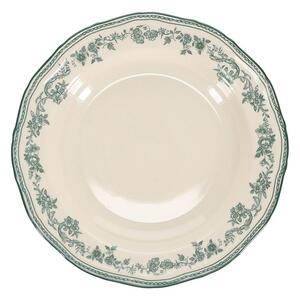 Zelený/slonovinový hluboký porcelánový talíř ø 23 cm Cyril – S|P Collection