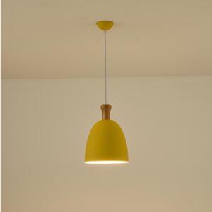 Lustr na lanku SIMPLO 1xE27/15W/230V žlutá pr. 23 cm