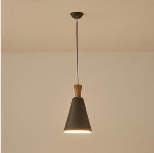 Lustr na lanku SIMPLO 1xE27/15W/230V šedá pr. 20 cm