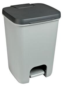 Šedý nášlapný plastový odpadkový koš 20 l Essentials – Curver