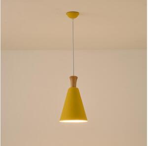 Lustr na lanku SIMPLO 1xE27/15W/230V žlutá pr. 20 cm
