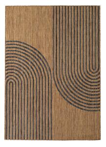 Černý/hnědý vnitřní a venkovní koberec 140x200 cm Mira 1453 – Ayyildiz Carpets