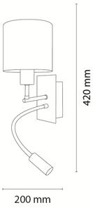 Brilagi - LED Flex. lampa BOBO 1xE27/25W/230V + LED/3W m. chrom/bílá/růžová/víly