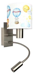 Brilagi - LED Flex. lampa BOBO 1xE27/25W/230V + LED/3W m. chrom/bílá/zvířátka
