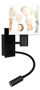Brilagi - LED Flex. lampa BOBO 1xE27/25W/230V + LED/3W černá/bílá/zvířátka