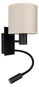 Brilagi - LED Flex. lampa BOBO 1xE27/25W/230V + LED/3W černá/béžová/puntíky