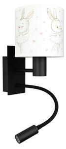 Brilagi - LED Flex. lampa BOBO 1xE27/25W/230V + LED/3W černá/bílá/králíčci