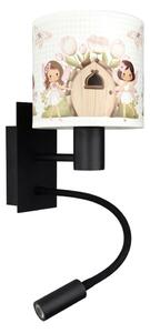 Brilagi - LED Flex. lampa BOBO 1xE27/25W/230V + LED/3W černá/bílá/růžová/víly