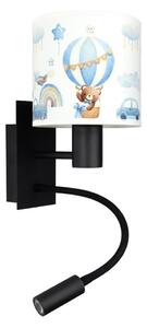 Brilagi - LED Flex. lampa BOBO 1xE27/25W/230V + LED/3W černá/bílá/modrá/medvídci