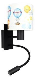 Brilagi - LED Flex. lampa BOBO 1xE27/25W/230V + LED/3W černá/bílá/zvířátka