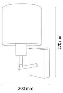 Brilagi - Nástěnná lampa BOBO WOOD 1xE27/25W/230V dub/černá/béžová/puntíky