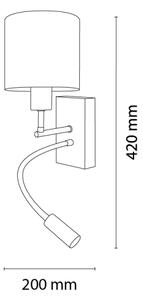 Brilagi - LED Flex. lampa BOBO WOOD 1xE27/25W/230V + LED/3W dub/bílá/růžová