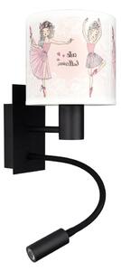 Brilagi - LED Flex. lampa BOBO 1xE27/25W/230V + LED/3W černá/bílá/růžová/baletky