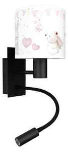 Brilagi - LED Flex. lampa BOBO 1xE27/25W/230V + LED/3W černá/krémová/králíčci
