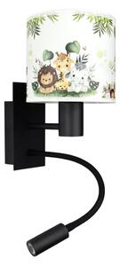 Brilagi - LED Flex. lampa BOBO 1xE27/25W/230V + LED/3W černá/bílá/zelená/džungle