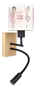 Brilagi- LED Flex. lampa BOBO WOOD 1xE27/25W/230V + LED/3W dub/čer./b./růž./bal