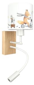 Brilagi - LED Flex. lampa BOBO WOOD 1xE27/25W/230V + LED/3W dub/bílá/zvířátka