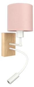 Brilagi - LED Flex. lampa BOBO WOOD 1xE27/25W/230V + LED/3W dub/bílá/růžová