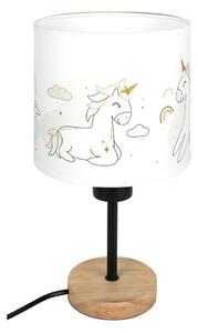 Brilagi - Stolní lampa BOBO WOOD 1xE27/25W/230V dub/černá/bílá/jednorožci