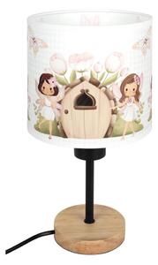 Brilagi - Stolní lampa BOBO WOOD 1xE27/25W/230V dub/černá/bílá/růžová/víly