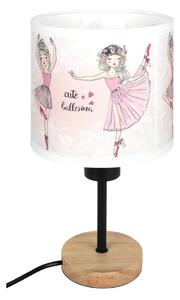 Brilagi - Stolní lampa BOBO WOOD 1xE27/25W/230V dub/černá/bílá/růžová/baletky