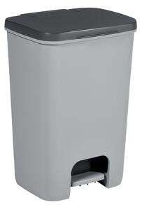 Šedý nášlapný plastový odpadkový koš 40 l Essentials – Curver