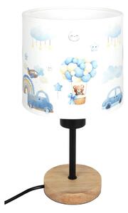 Brilagi - Stolní lampa BOBO WOOD 1xE27/25W/230V dub/černá/bílá/modrá/medvídci