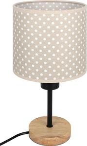 Brilagi - Stolní lampa BOBO WOOD 1xE27/25W/230V dub/černá/béžová/puntíky