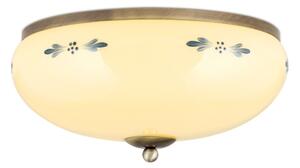 Orion - Stropní svítidlo LANDHAUS 3xE27/60W/230V pr. 35 cm bronz/béžová/modrá